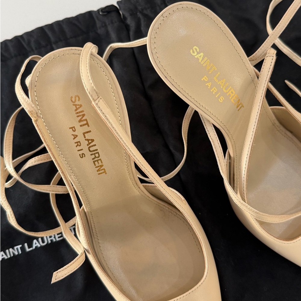 Saint Laurent Blade Slingback Heels - Picture 3 of 11